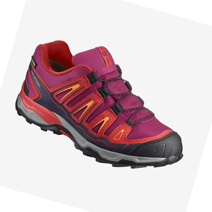 Tenis Senderismo Salomon X-ULTRA MID GORE-TEX Niños Rojos | MX 2035VRW